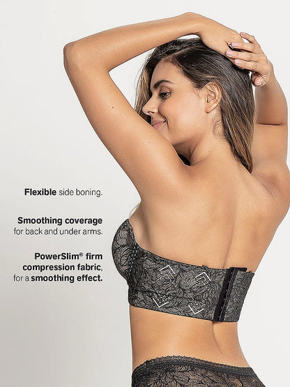 Firm Compression Strapless Lace Longline Bra