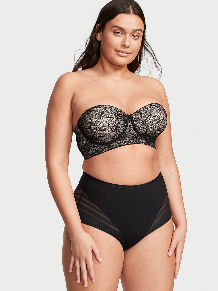 Firm Compression Strapless Lace Longline Bra