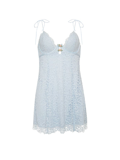 Butterfly Lace Slip Dress