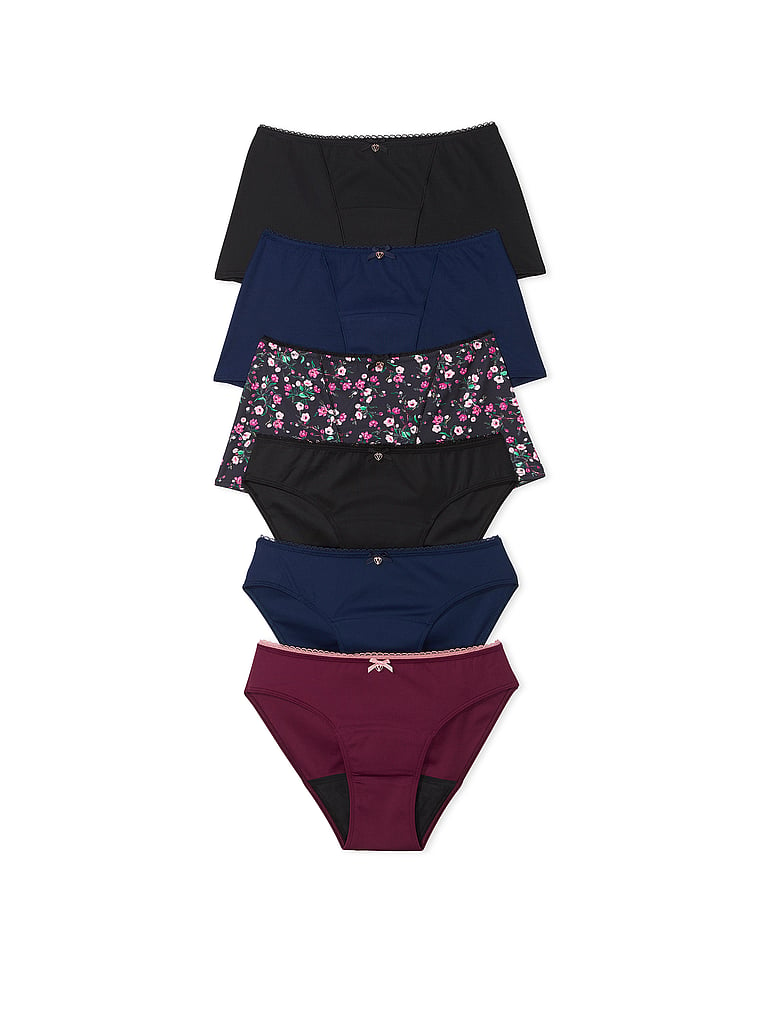 6-Pack Mixed Silhouette Smooth Period Panties