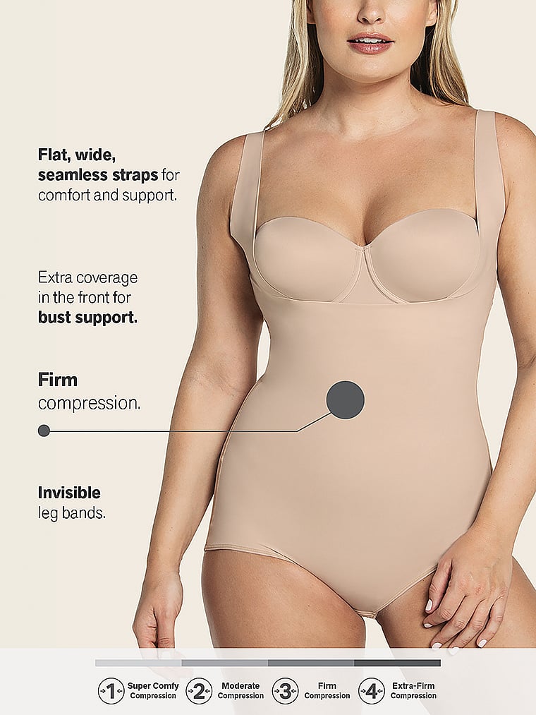 Firm Compression Plunge Back Sculpting Body Shaper