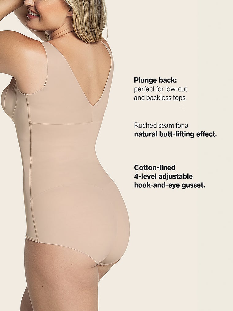 Firm Compression Plunge Back Sculpting Body Shaper