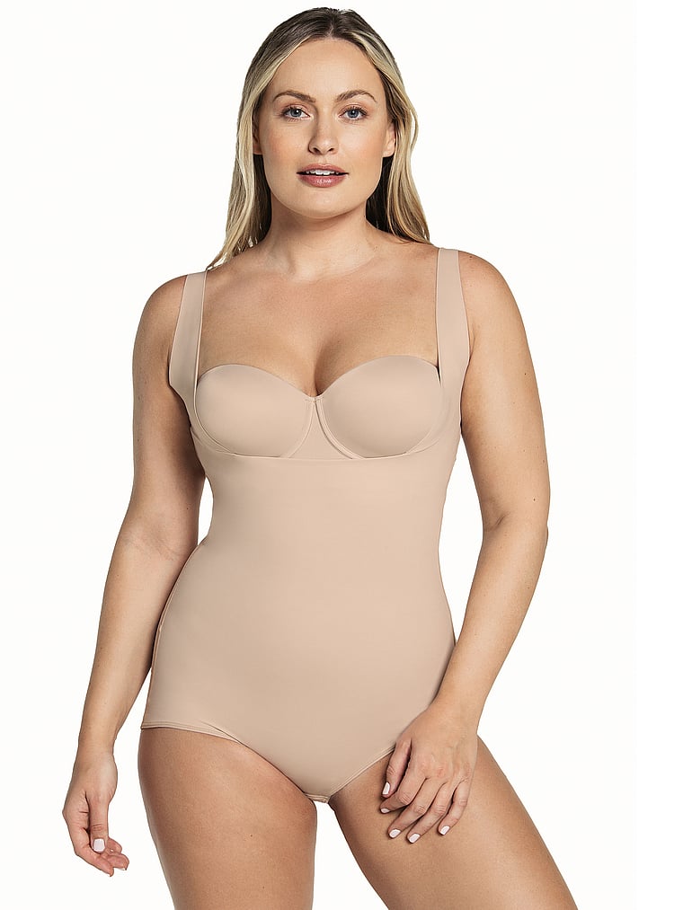 Firm Compression Plunge Back Sculpting Body Shaper