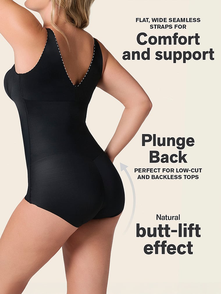 Firm Compression Plunge Back Sculpting Body Shaper