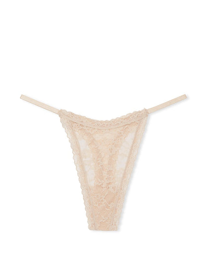 Lace Heart Blooms String Thong Panty