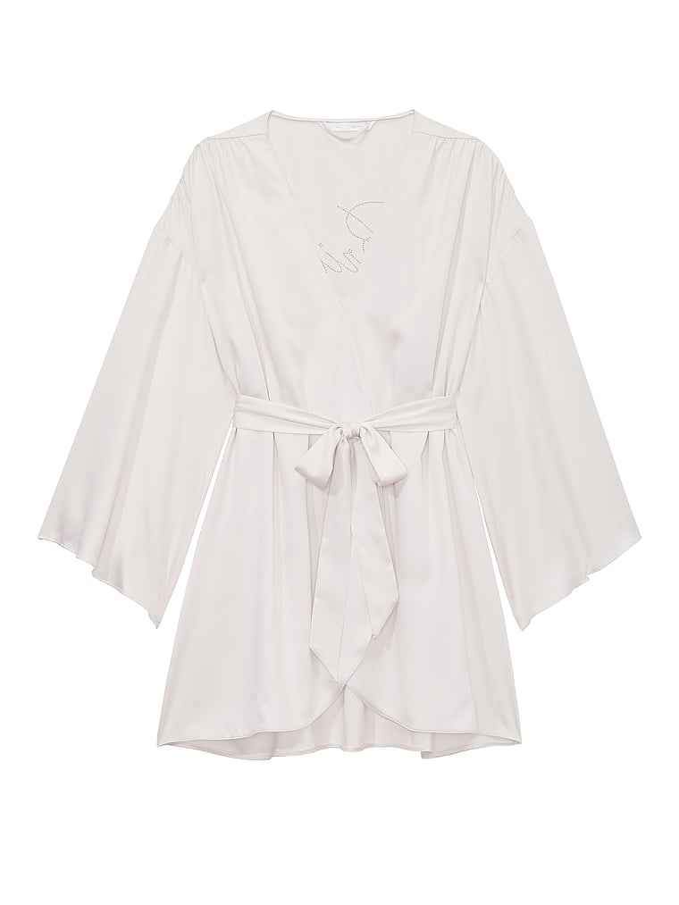 Bride Embellished Satin Short Robe