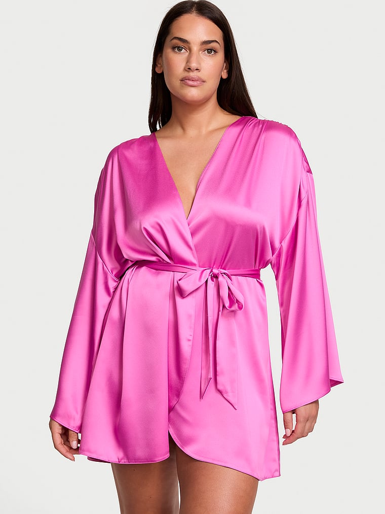 Short Satin Robe