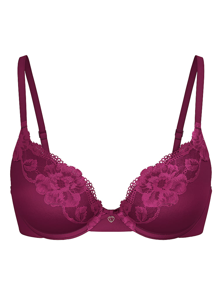 Lace-Trim Lightly Lined Full-Coverage Bra