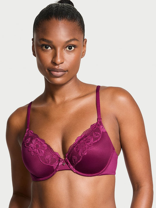 Lace-Trim Lightly Lined Full-Coverage Bra