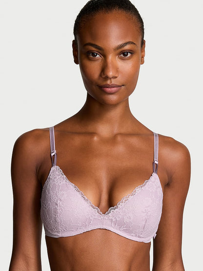 Sexy Tee Heart Bloom Lace Wireless Push-Up Bra