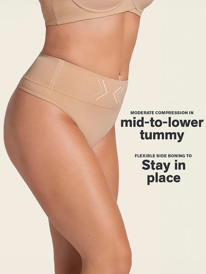 Moderate Compression High-Waisted Shaper Thong Panty