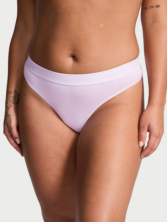 Logo Cotton Thong Panty