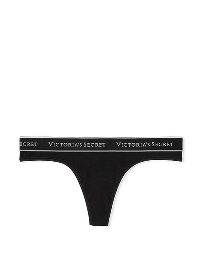 Logo Cotton Thong Panty