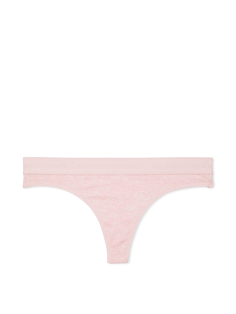 Logo Cotton Thong Panty