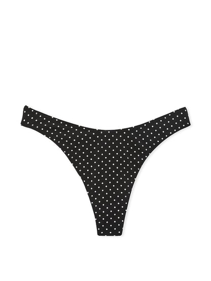 Stretch Cotton High-Leg Scoop Thong Panty