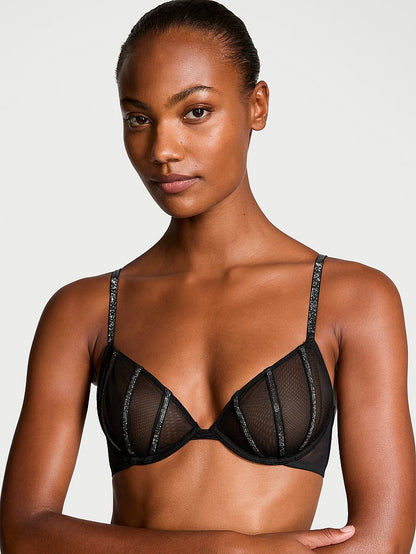 Sheer Shine Unlined Low-Cut Demi Bra