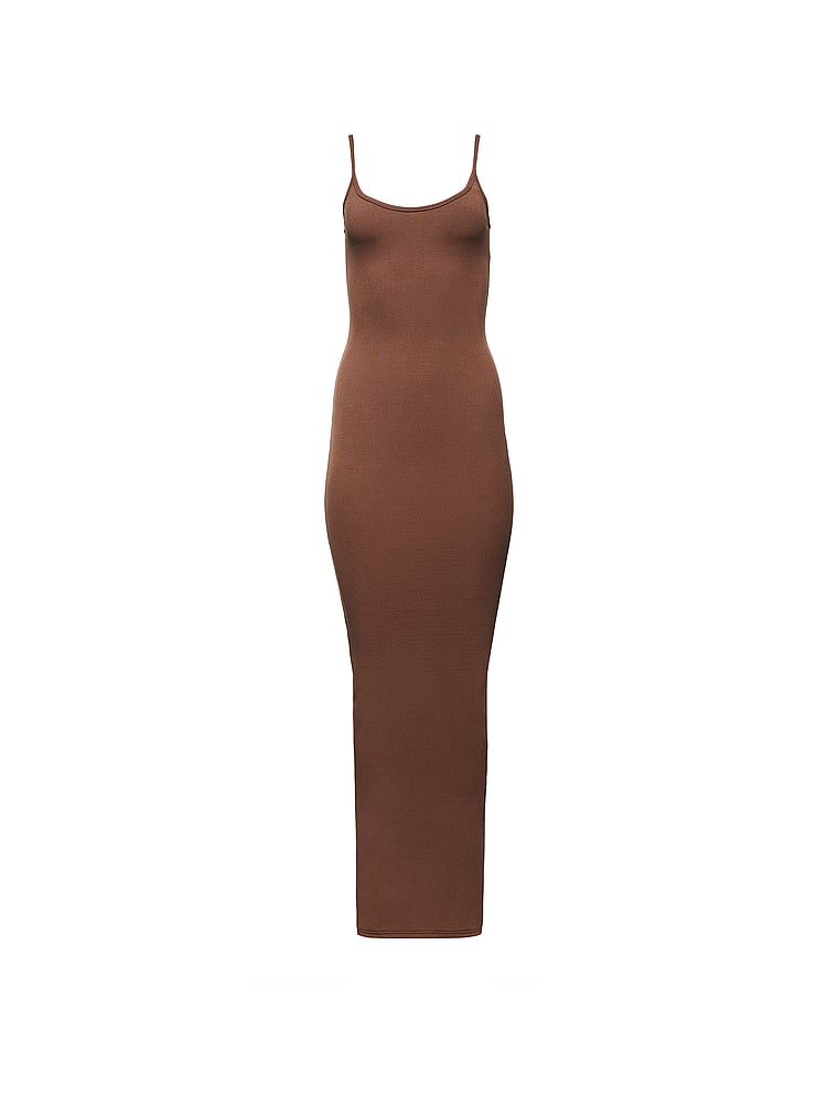 Sculpting Rib Knit Maxi Dress