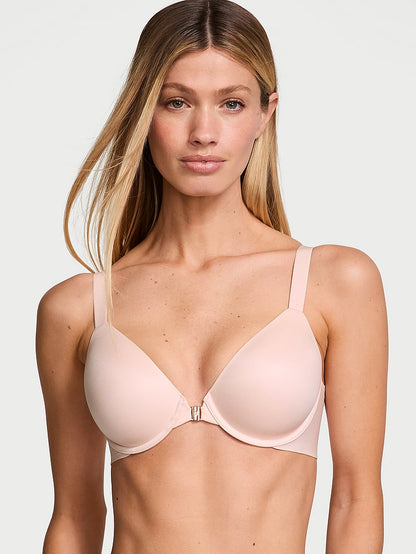 Smooth Lightly Lined Front-Close Full-Coverage Bra