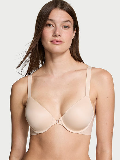 Smooth Lightly Lined Front-Close Full-Coverage Bra