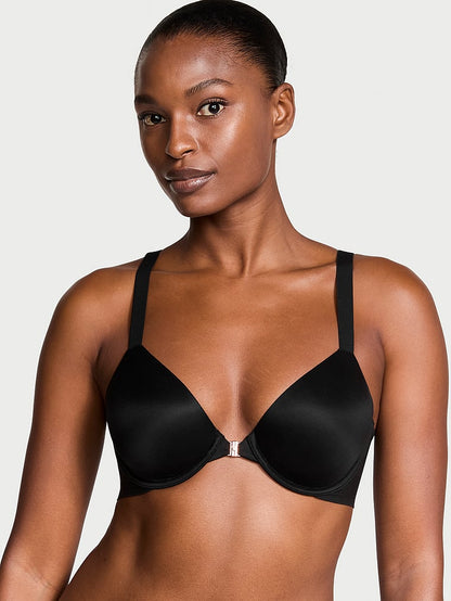 Smooth Lightly Lined Front-Close Full-Coverage Bra