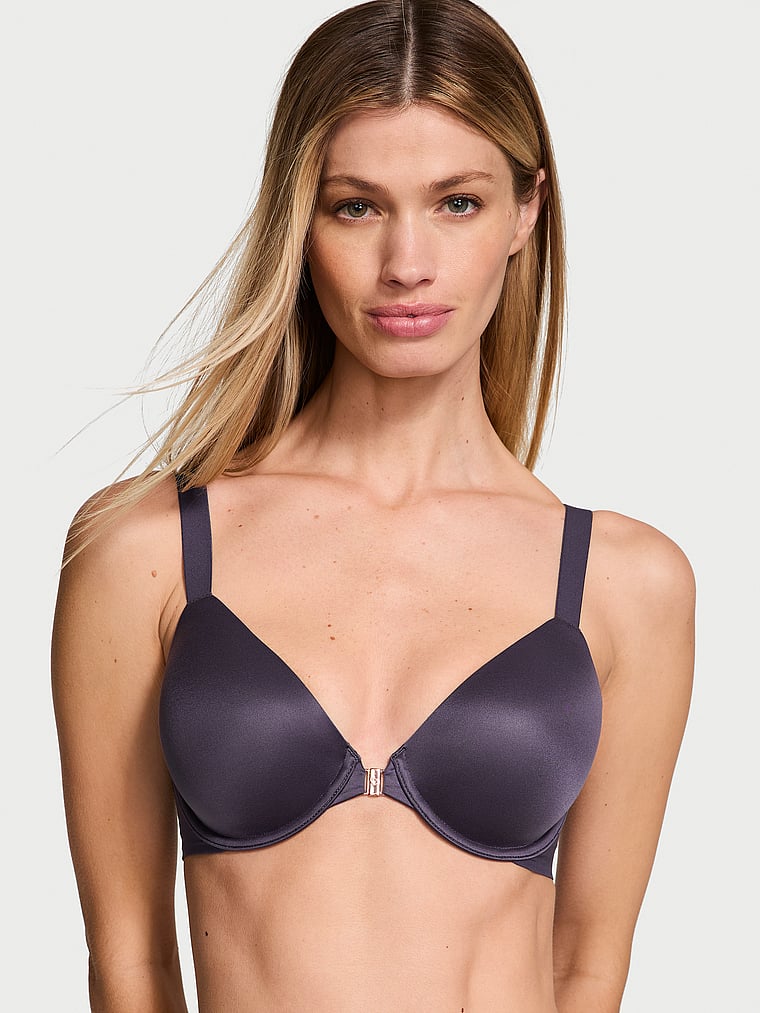 Smooth Lightly Lined Front-Close Full-Coverage Bra