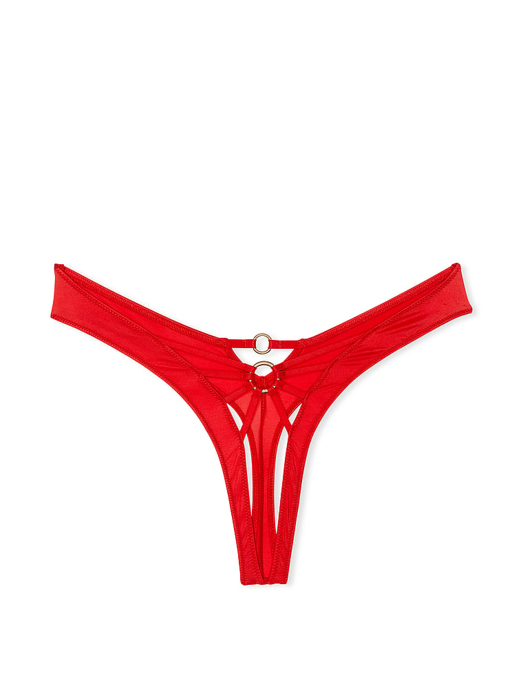 Ring Hardware Crotchless Thong Panty