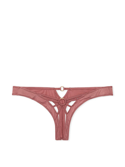 Ring Hardware Crotchless Thong Panty