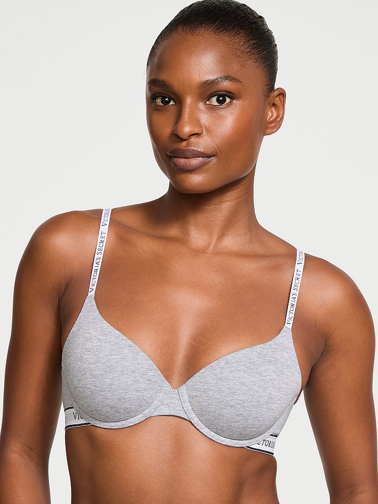 Lightly Lined Cotton Demi Bra