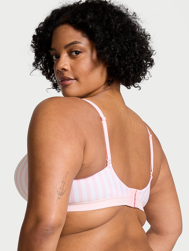 Lightly Lined Cotton Demi Bra