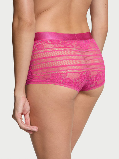 Logo Lace Boyshort Panty