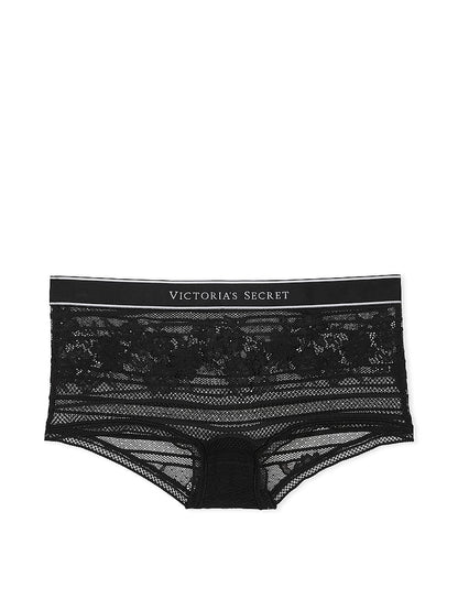 Logo Flocked Hearts Shortie Panty