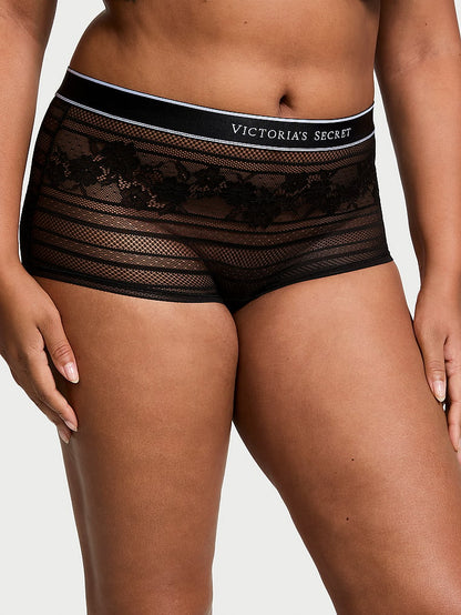 Logo Lace Boyshort Panty