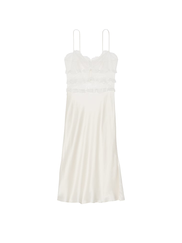 Atelier Victoria's Secret Bridal Lace & Silk Midi Slip Dress