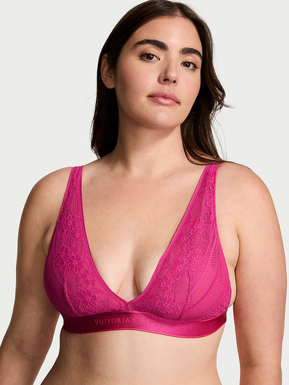 Wireless Lace Plunge Bralette