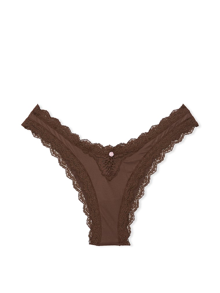 Lace-Trim Brazilian Panty