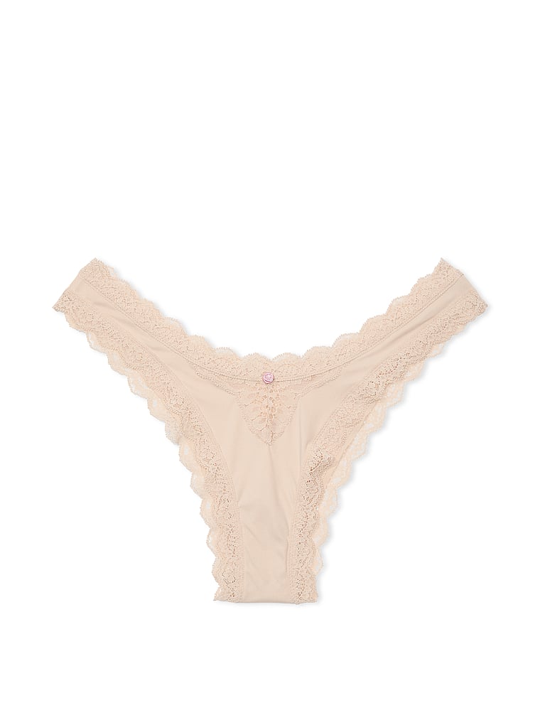 Lace-Trim Brazilian Panty