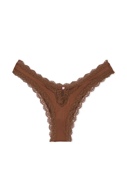 Lace-Trim Brazilian Panty