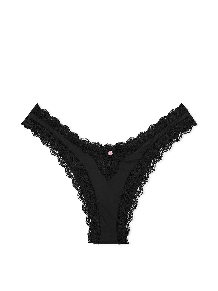 Lace-Trim Brazilian Panty