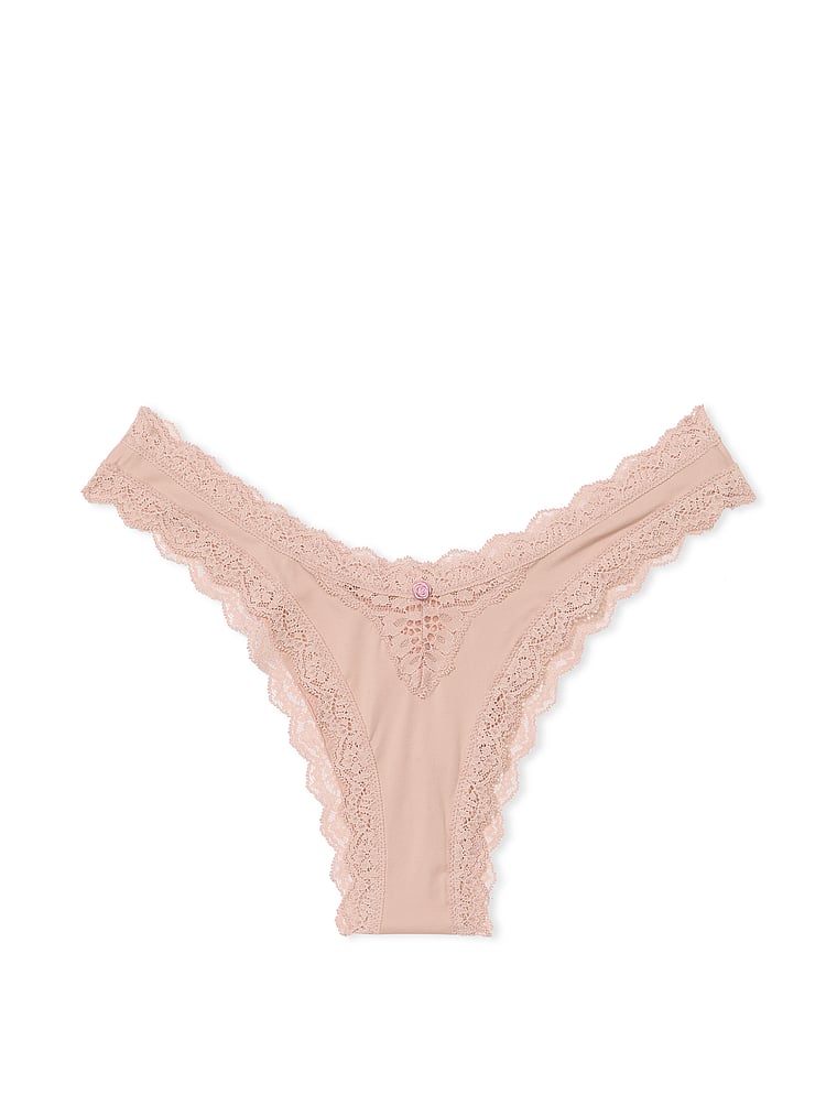 Lace-Trim Brazilian Panty