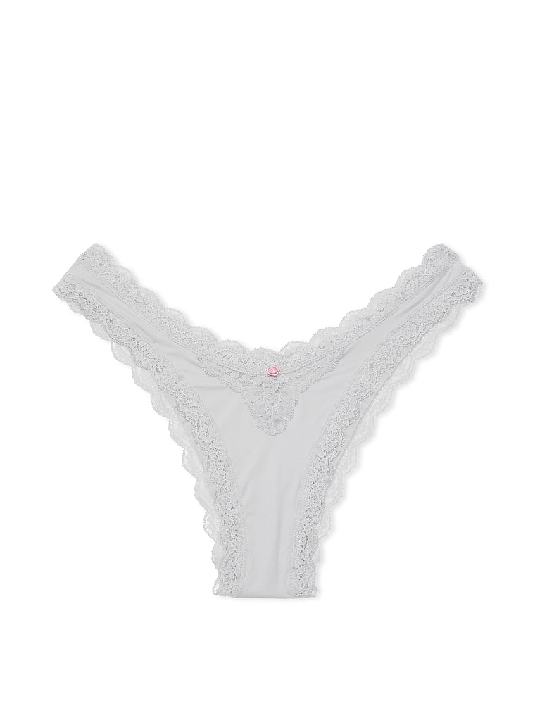 Lace-Trim Brazilian Panty