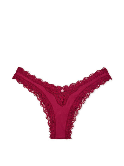 Lace-Trim Brazilian Panty