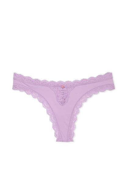 Lace-Trim Thong Panty