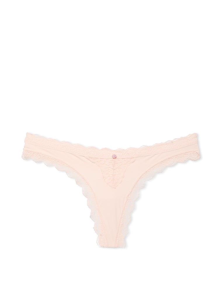 Lace-Trim Thong Panty