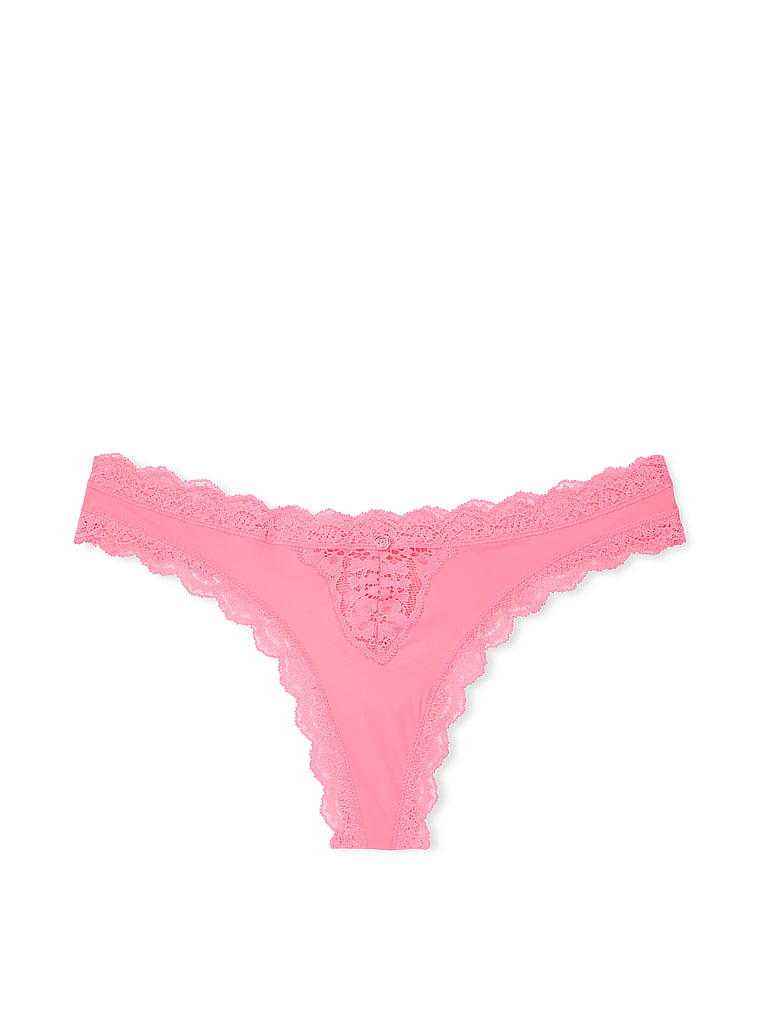 Lace-Trim Thong Panty