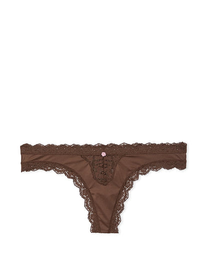 Lace-Trim Thong Panty