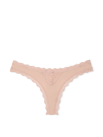 Lace-Trim Thong Panty