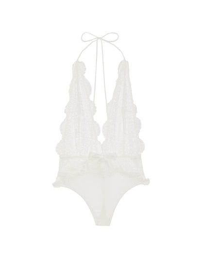 Atelier Victoria's Secret Lace & Chiffon Plunge Teddy