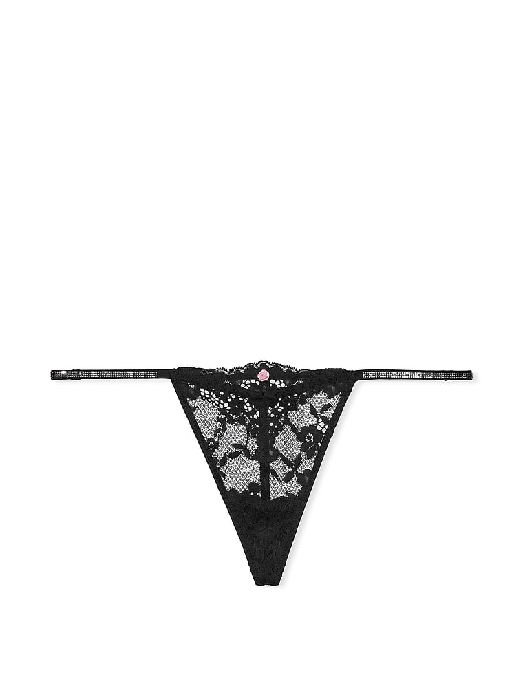 Twinkle Strap Lace V-String Panty