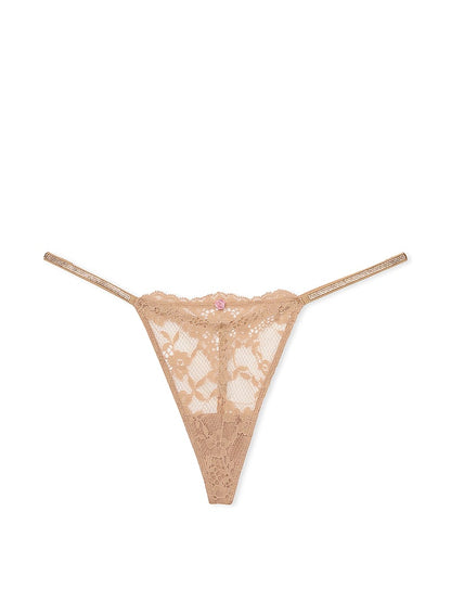 Twinkle Strap Lace V-String Panty