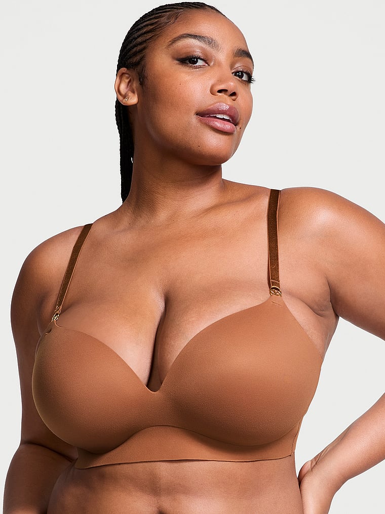 Smooth Wireless Push-Up Plunge Bra